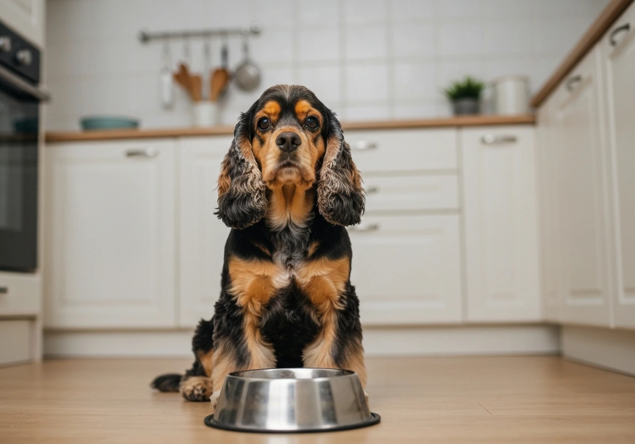 American Cocker Spaniel adapting to vision loss