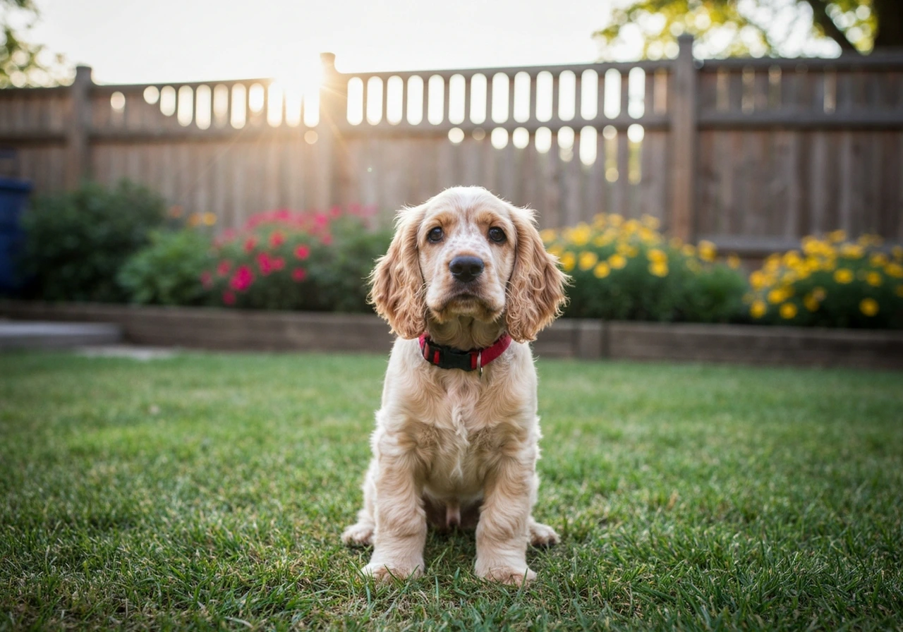 English Cocker Spaniel during veterinary research assessment