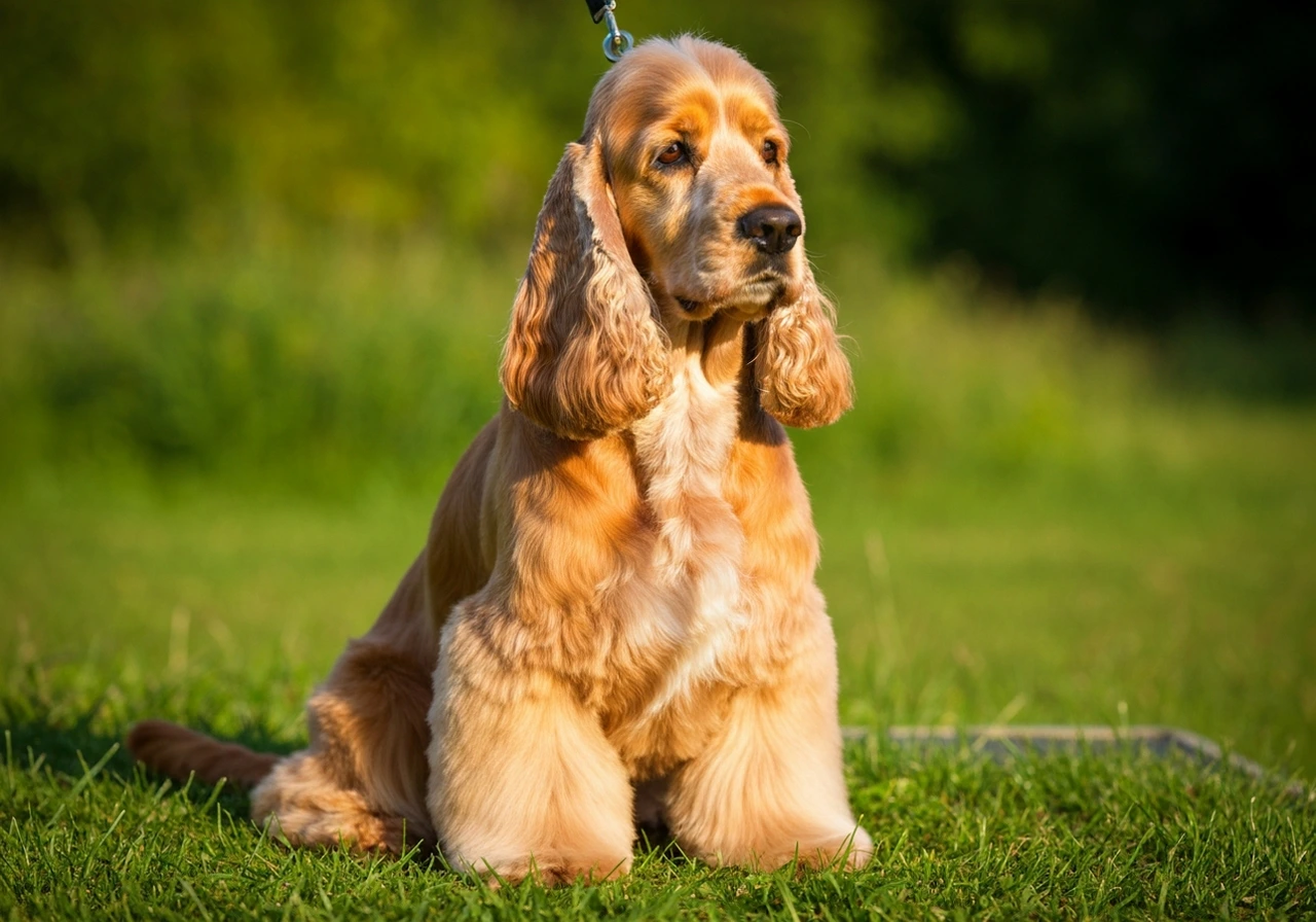 Cocker Anglais in a family setting