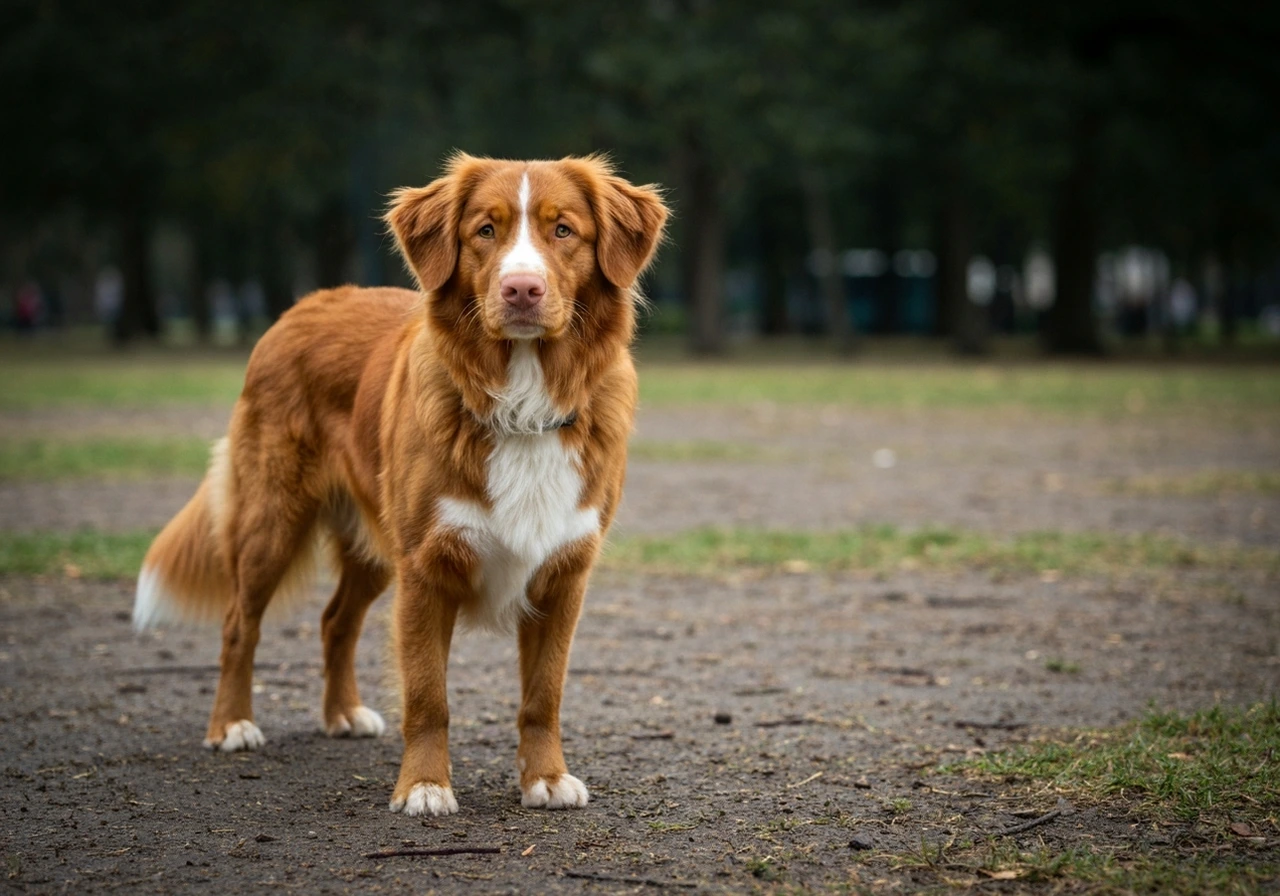 Nova Scotia Duck Tolling Retriever in natural environment