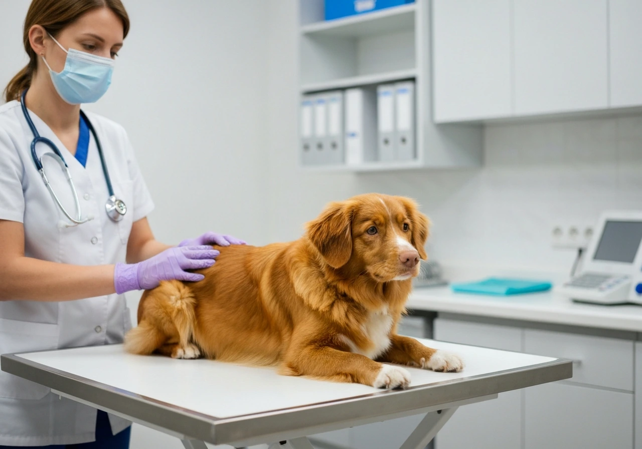 Veterinary exam for Nova Scotia Duck Tolling Retriever