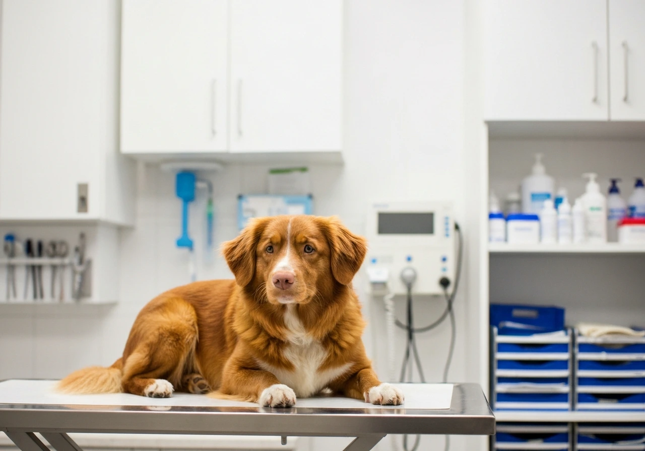 Veterinary exam for Nova Scotia Duck Tolling Retriever